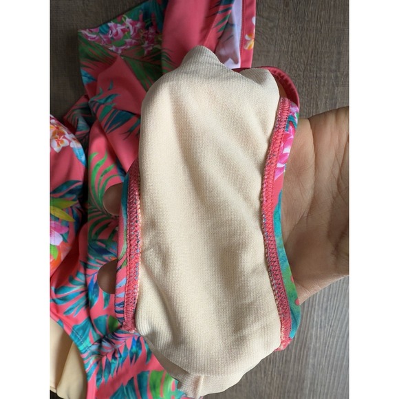 Kim Gravel x Swimsuits For All Sarong Front 1-Piece Suit Tropical Punch Size 16 - Picture 6 of 6